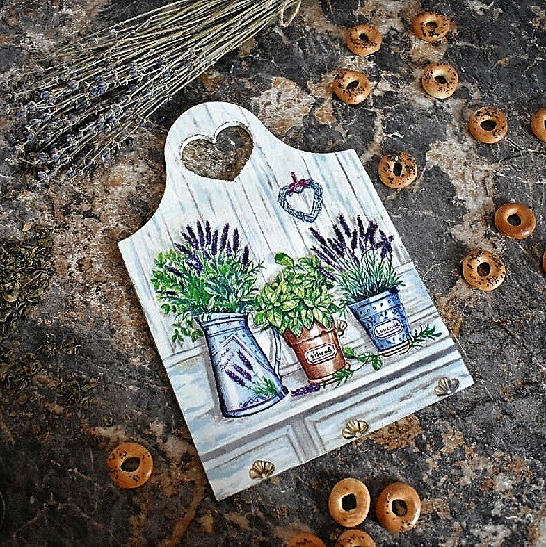 Декупаж разделочной доски