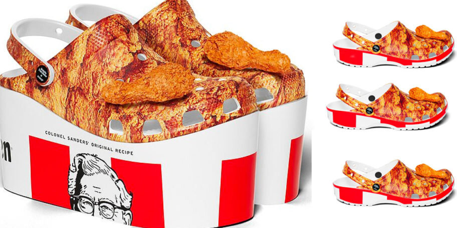 Crocs x KFC. Коллаборация Crocs и KFC. Обувь для КФС. Коллаборация КФС.