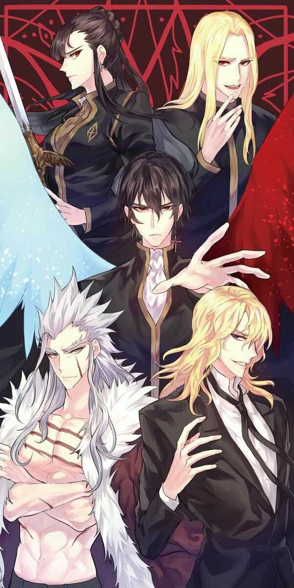 Noblesse (Рейзел(в центре),Франкенштейн(Нижний справа),Музакка(нижний слева),бывший Лорд благородных(верхний справа),Раскрея Лорд благородных(верхний справа)