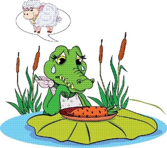 Ну очень жалостливый крокодил 