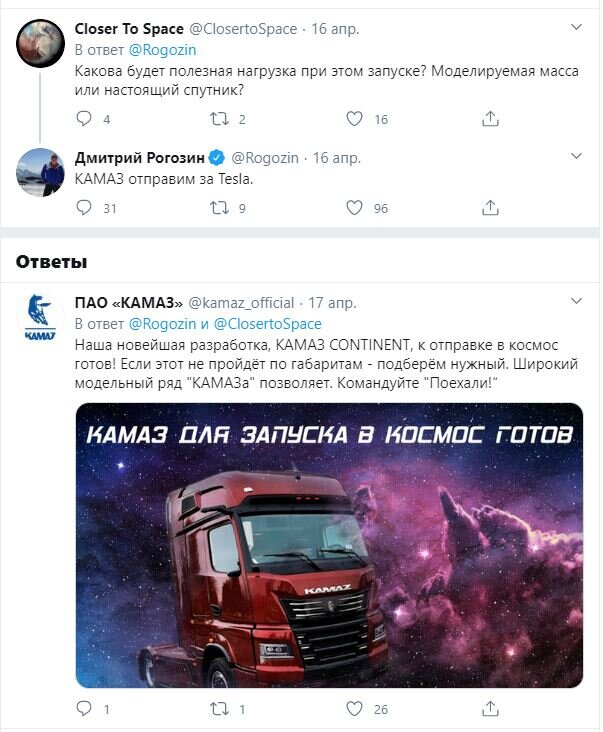 Переписка в Twitter