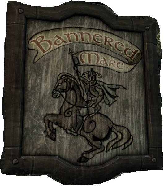 Вывеска таверны "Гарцующая кобыла"