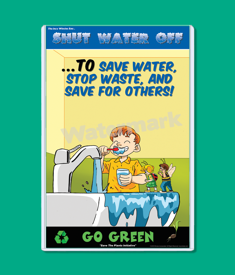 Постер, призывающий  бережно  относиться к расходу воды и сохранить воду для других. Фото google.co.uk