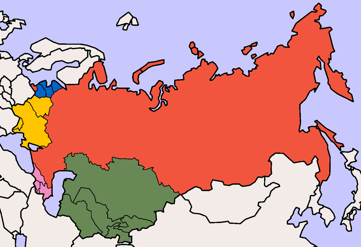 Карта бывшего СССР