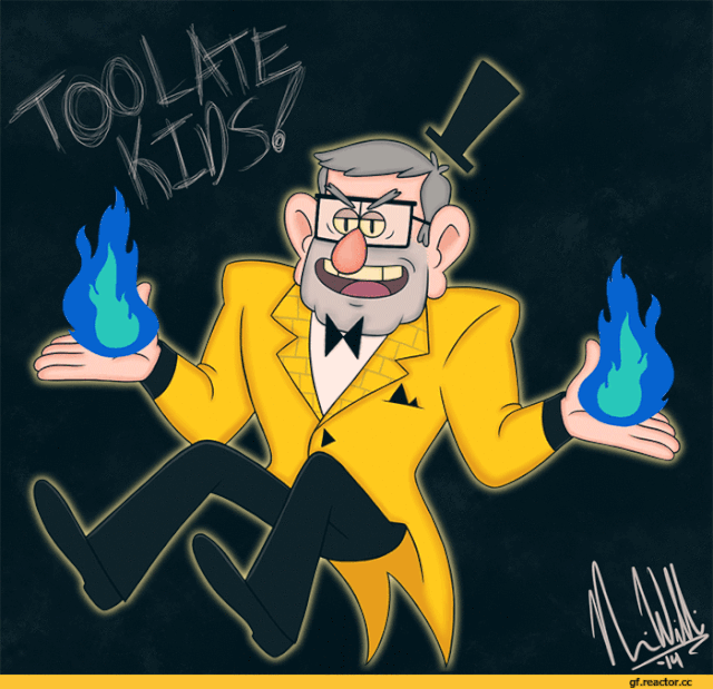 Слияние Стэна и Билла. Кстати, что это за надпись в нижнем правом углу?