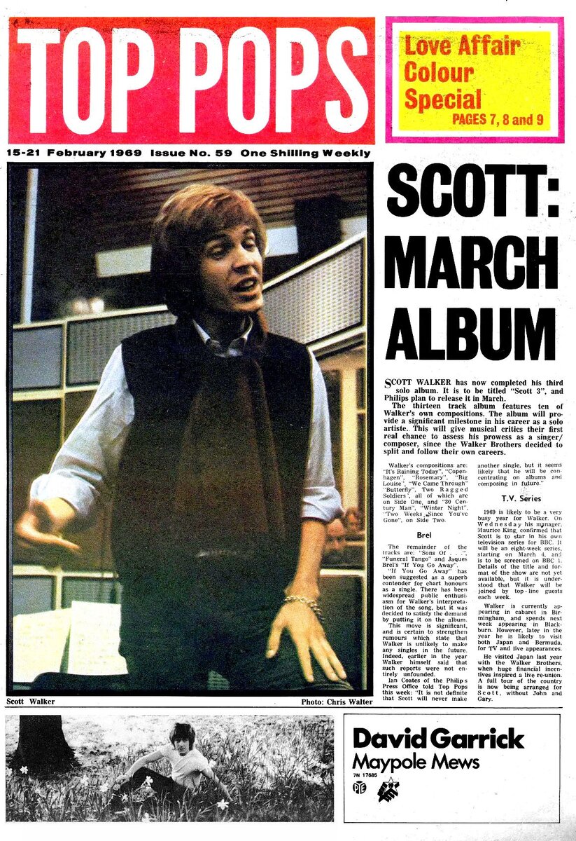 Обложка британской музыкальной газеты Top Pops от 15-21 февраля 1968 года