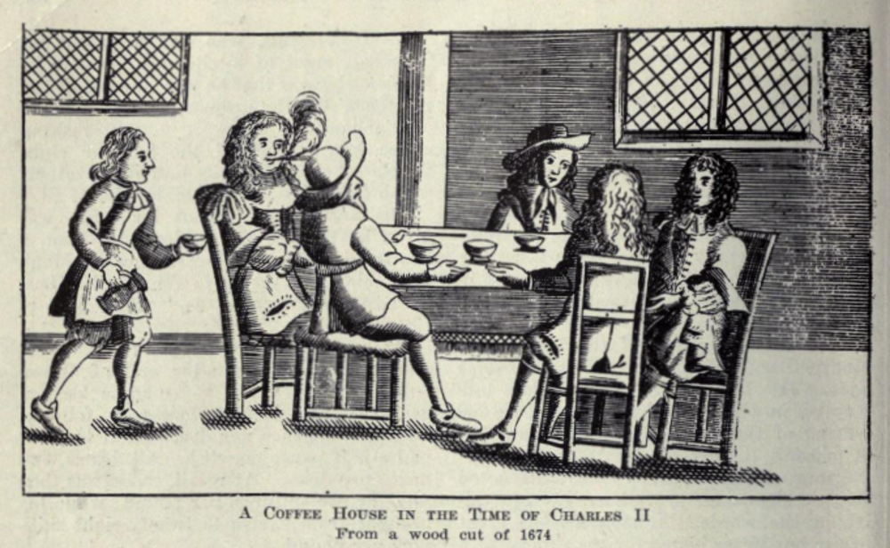 Лондонская кофейня, 1674. Фото: Ukers W. All about coffee