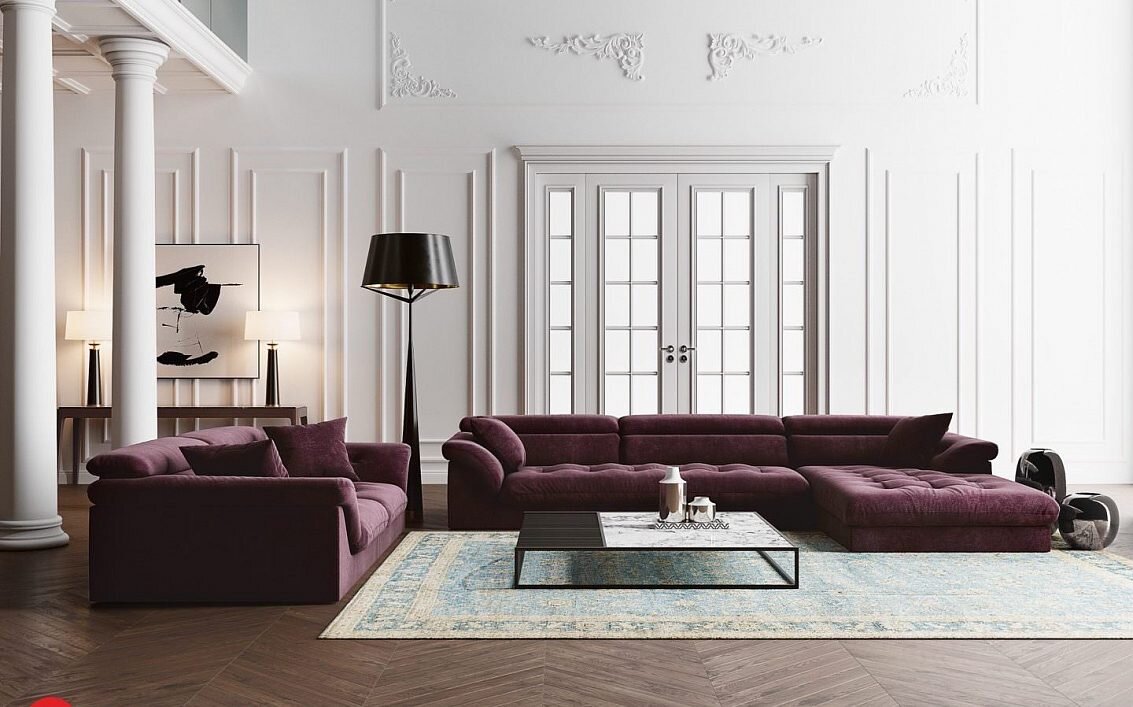 Прямой 2х-модульный и угловой 3х-модульный диван WEST 20
