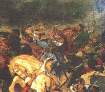 Людовик IX Святой в сражении (фрагмент картины Э. Делакруа, 1837 год)