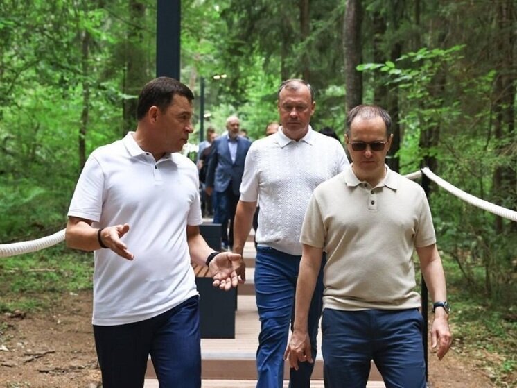     Евгений Куйвашев, Алексей Орлов, Владимир Мединский / фото: пресс-служба администрации Екатеринбурга