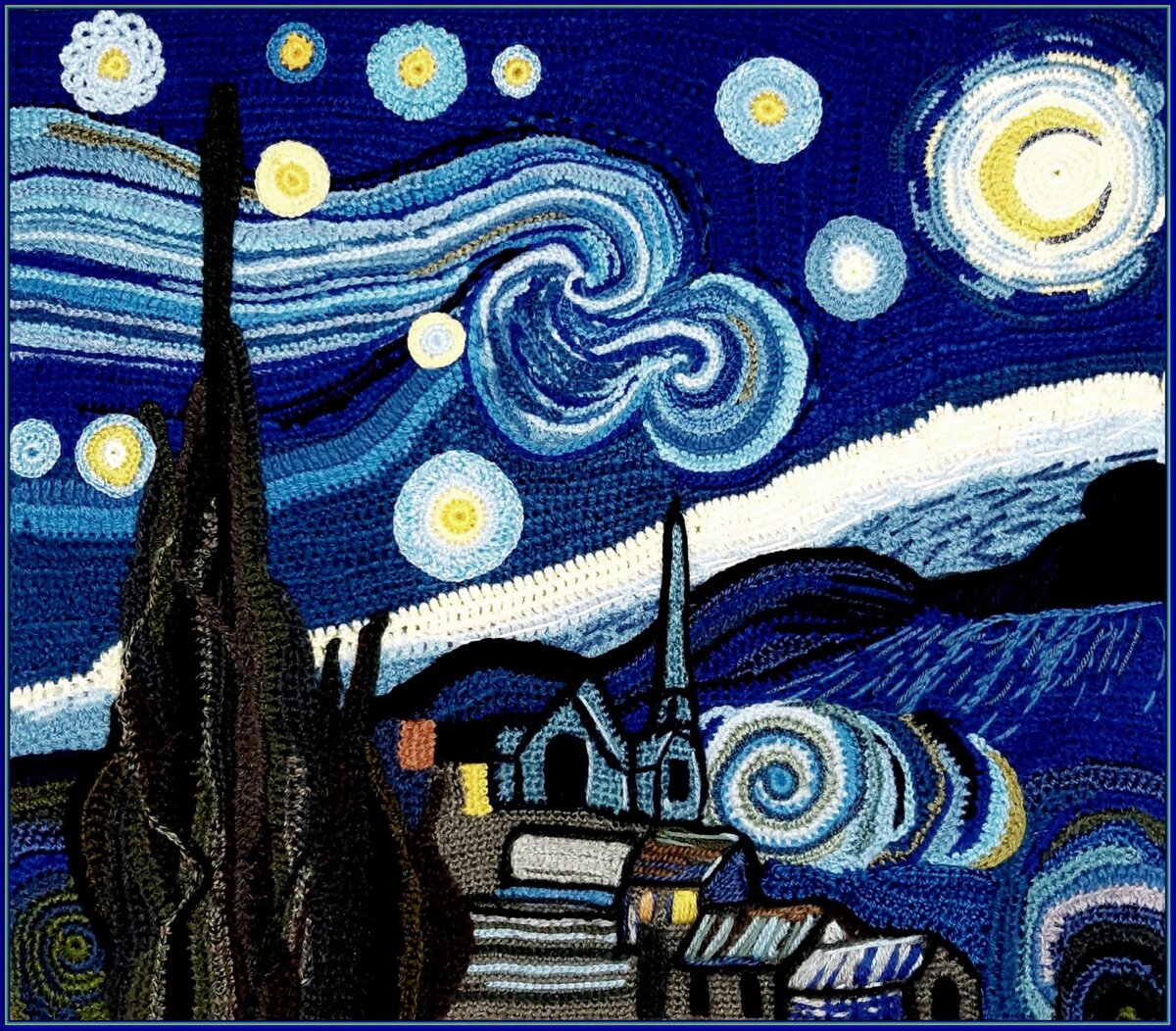 Вязаные крючком картины Беаты Былинки