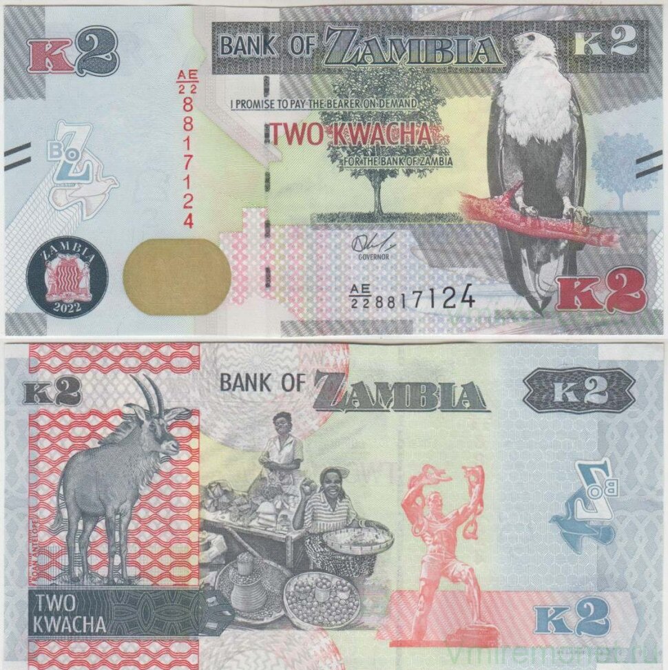 В прошлом году Замбия напечатала новые банкноты, усилив их защиту и заменив год на 2022-й. И, хотя радикально ничего не изменилось, повод поговорить о бонах этой южноафриканской страны у нас появился.-2