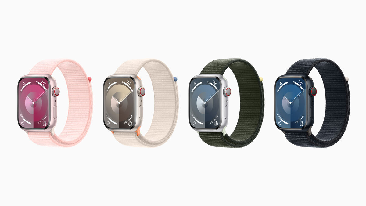 Доступные цвета Apple Watch Series 9
