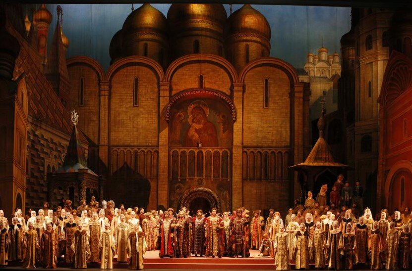 Сцена из оперы «Борис Годунов», Большой театр, Москва 