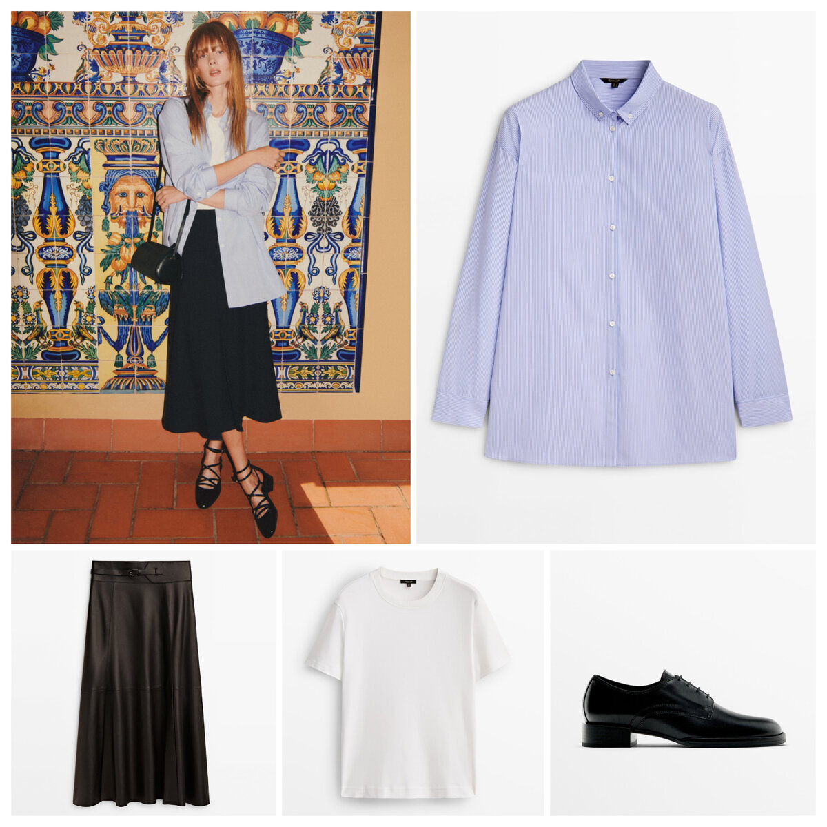 фото из осенней коллекции Massimo Dutti, коллаж составлен автором