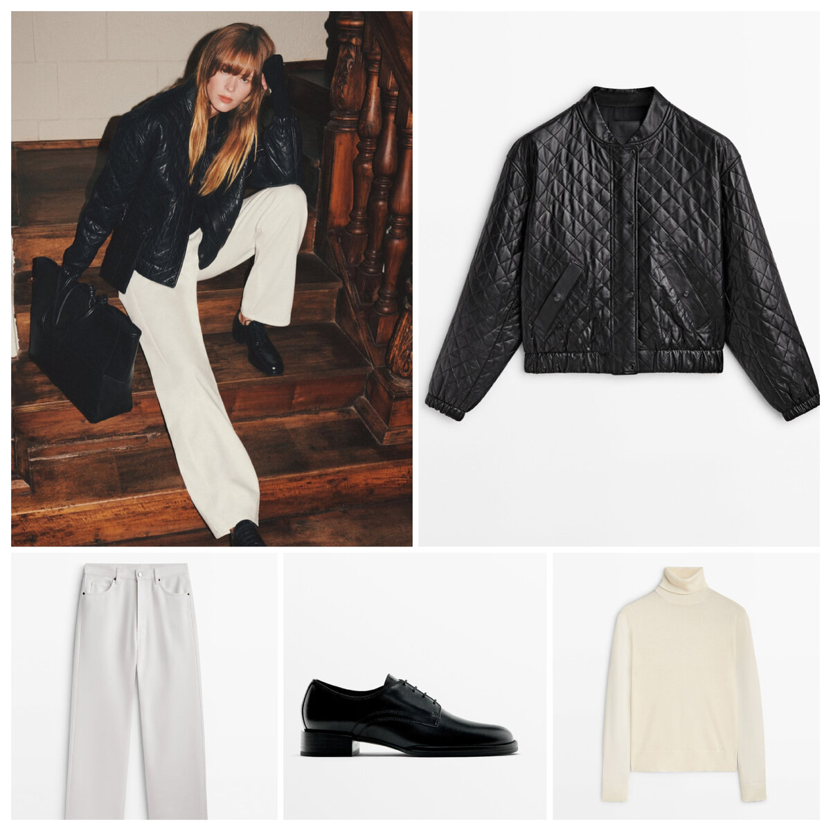 фото из осенней коллекции Massimo Dutti, коллаж составлен автором