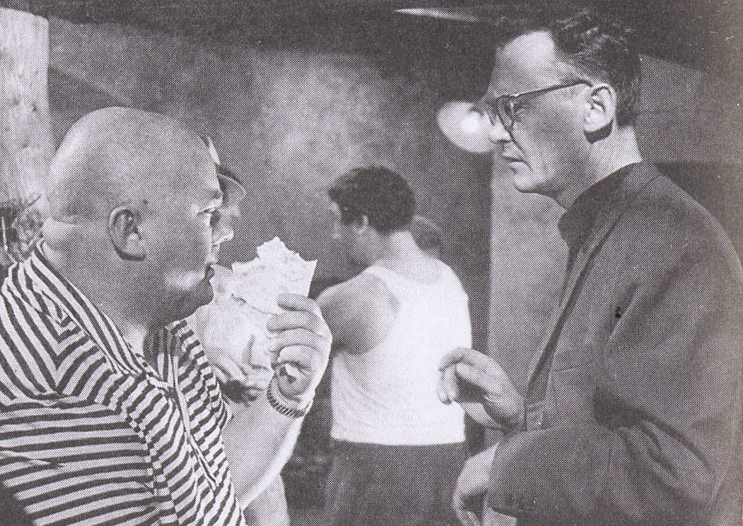 Е.Моргунов и Л.Гайдай на съёмках "Кавказской пленницы". 1966 г. Фото из книги "Гайдай Советского Союза".