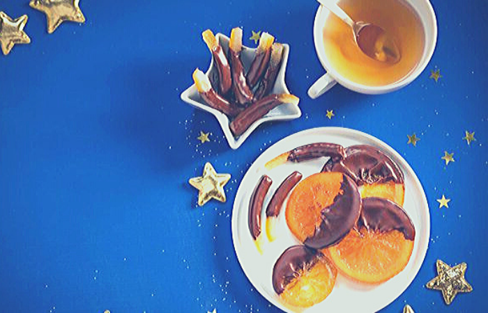 Домашние цукаты из апельсина -Новогодний десерт Oranges confites au chocolat.