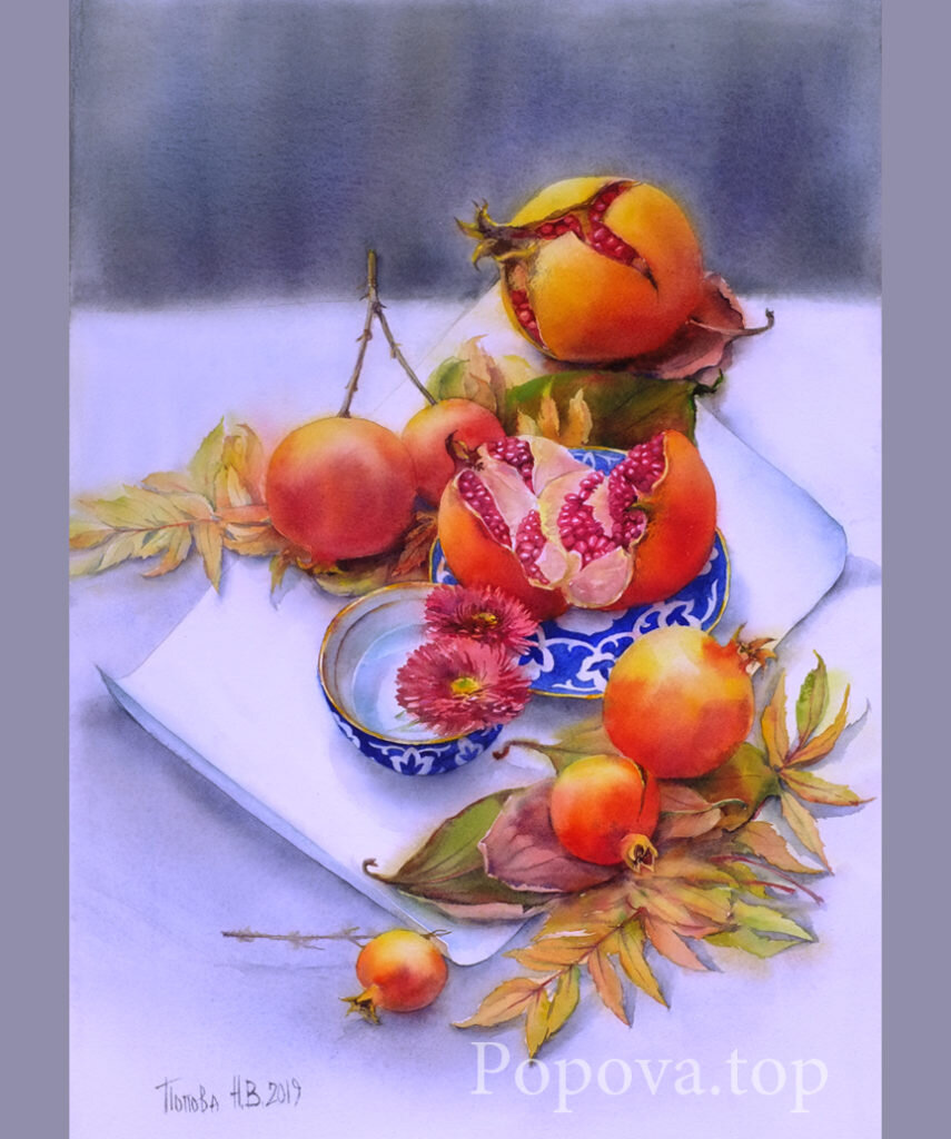 «Восточная сюита» Картина Акварель 38х56 Наталия Попова — Профессиональный Художник 2019 год