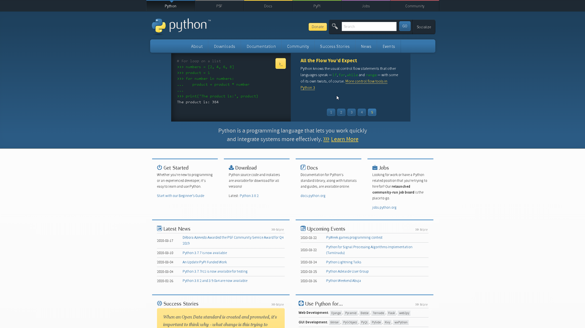 официальный сайт python