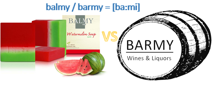 Омофоны balmy / barmy = [ba:mi]