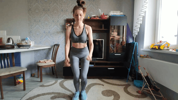 Плие с прыжком.