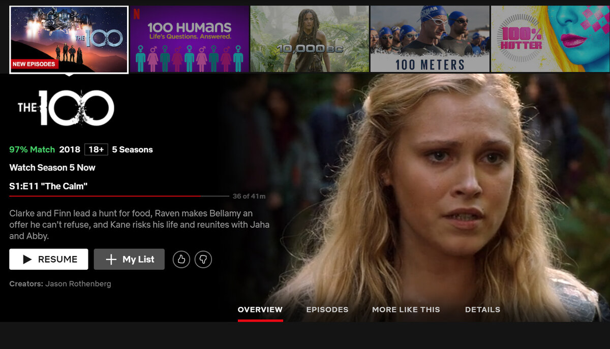 сериал the 100  от Netflix