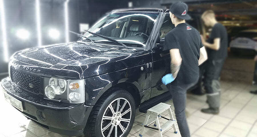 Пользовательская фотография от Сергея "В процессе нанесения антидождя"