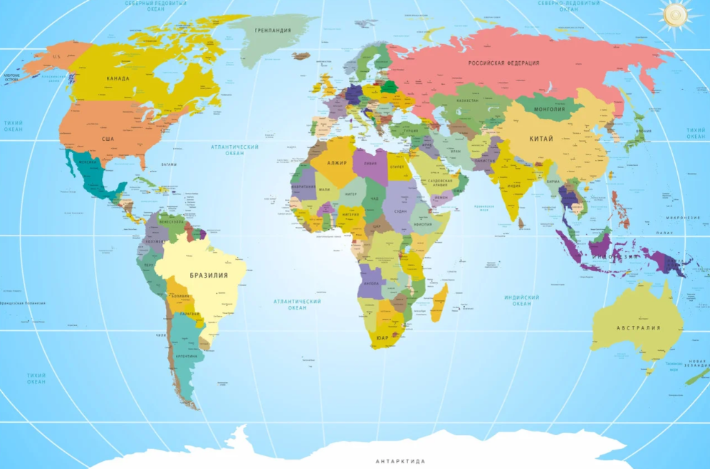 Политическая карта мира фото