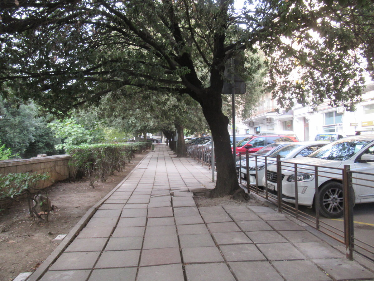 Водители паркующие авто вынуждены обходить авто и ограждения вдоль дороги