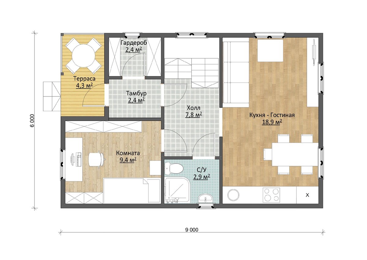 План 1 этажа