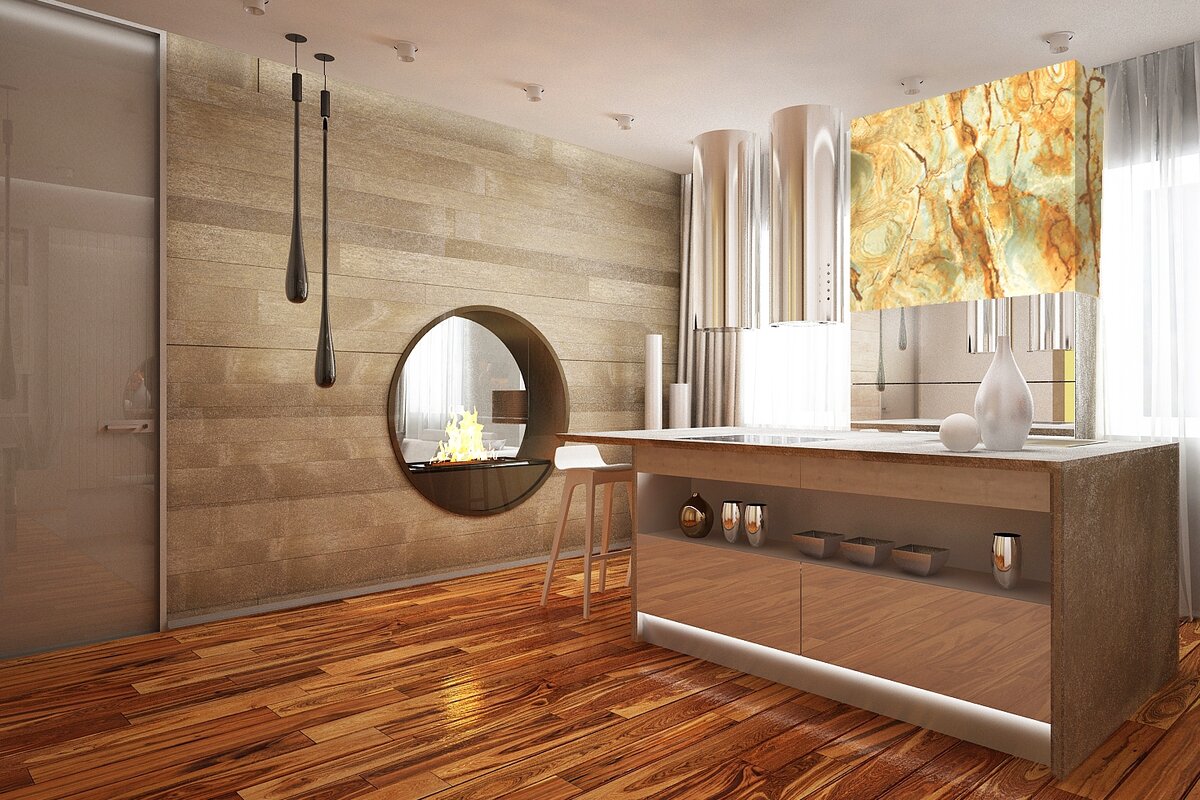 Сквозной дизайнерский биокамин