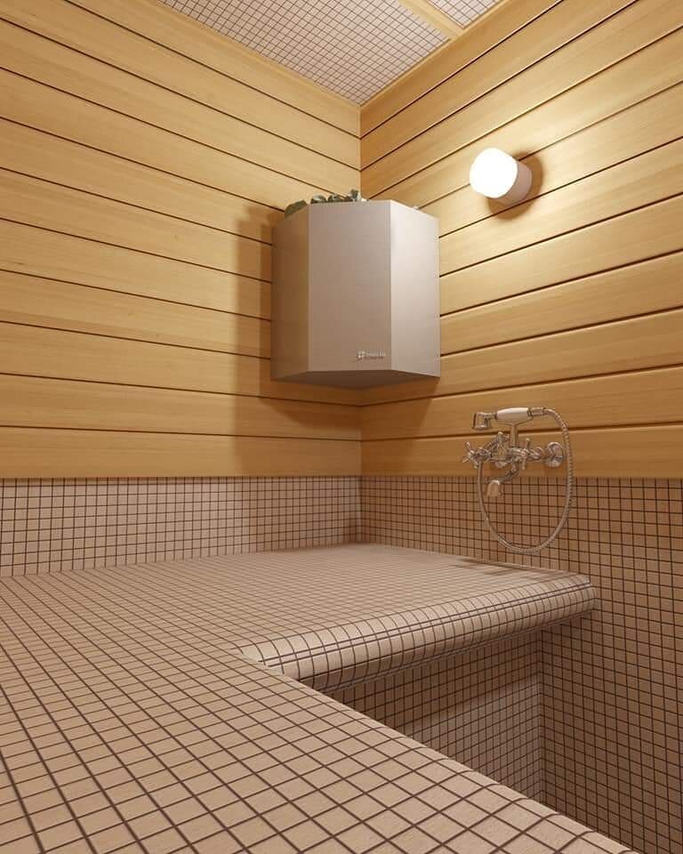 Банный микс. Керамика + дерево.