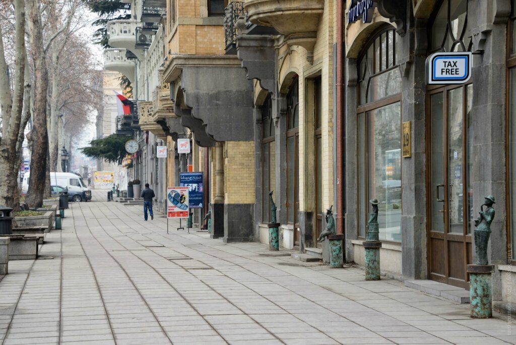 Проспект Церетели в Тбилиси, одна из самых крупных улиц города