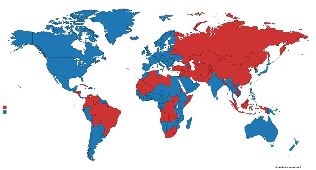 Карта дружественных стран россии