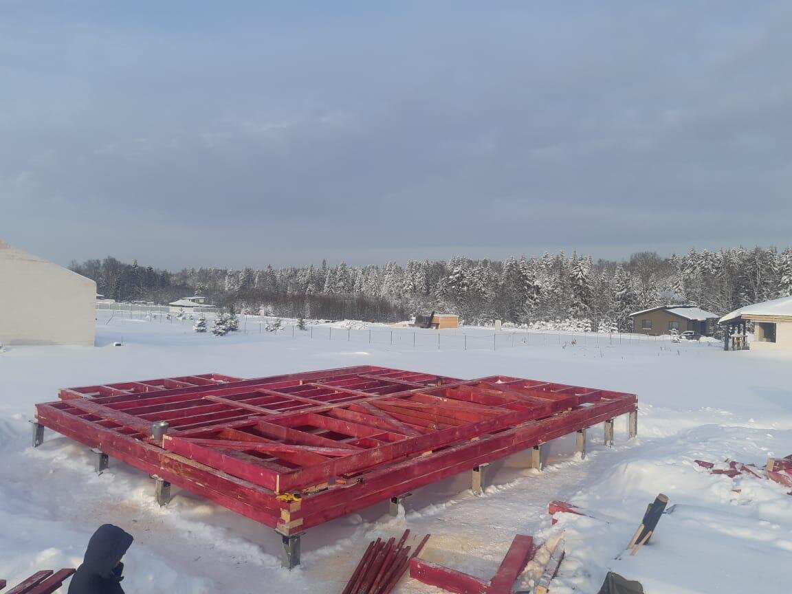 Каркас первой стены.