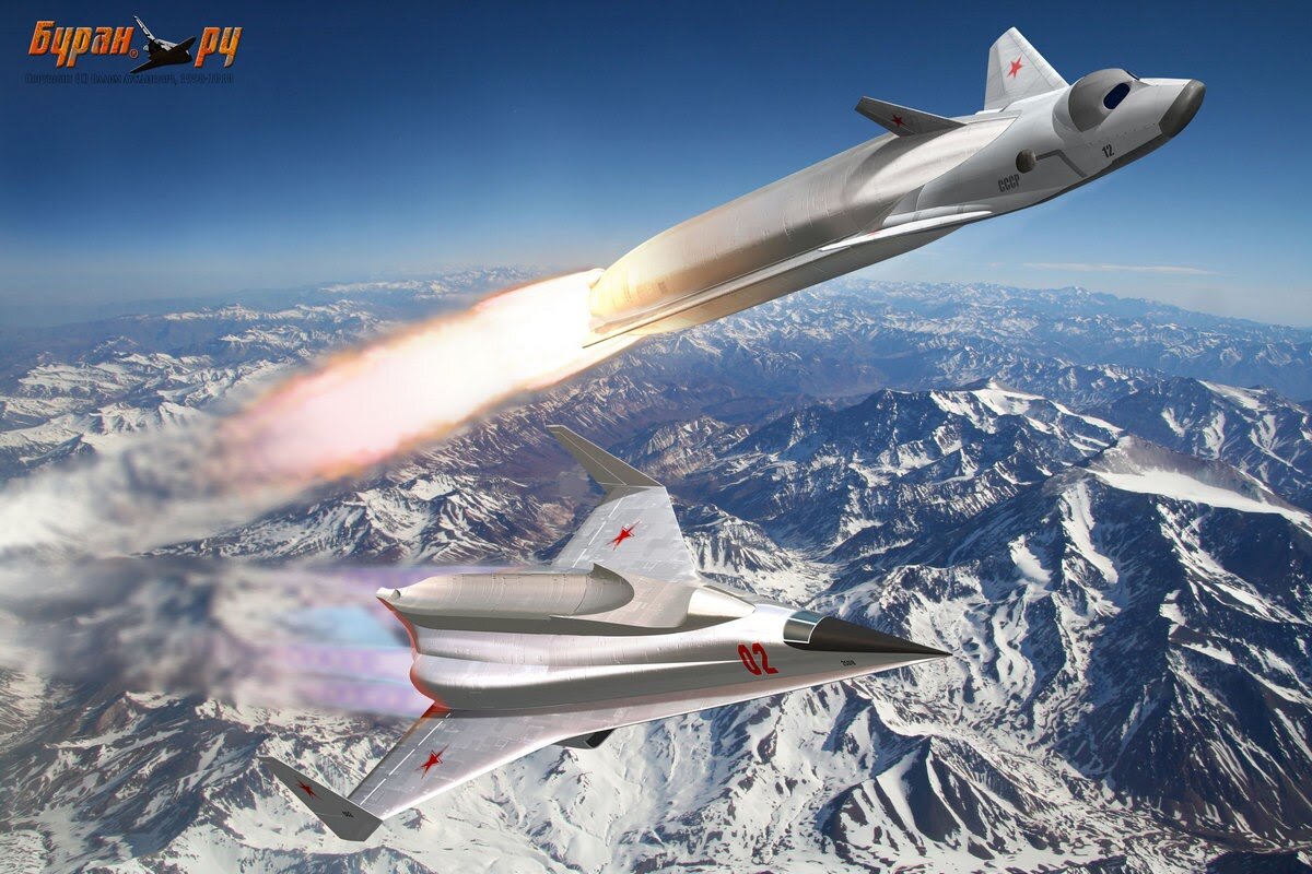 Запуск Спирали с самолёта-разгонщика.