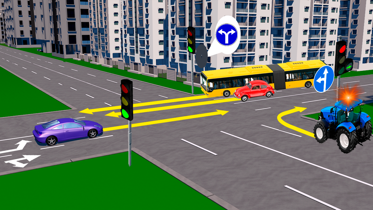 Кому из водителей разрешено движение по указанной траектории? | Клуб ...