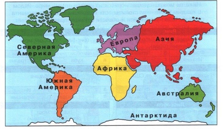 Карта семейный континент
