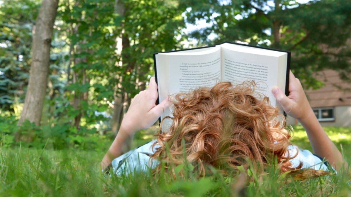 Так приятно лежать в тени деревьев в жаркий летний день и читать. 