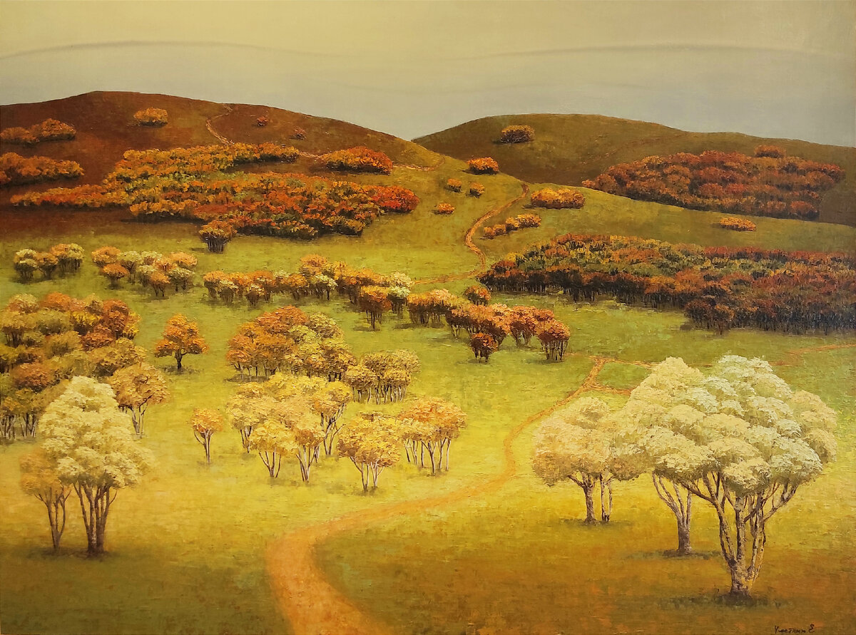 «Шёлковый путь» Елена Честных. Холст, масло, 75х100 см., 2003 г.