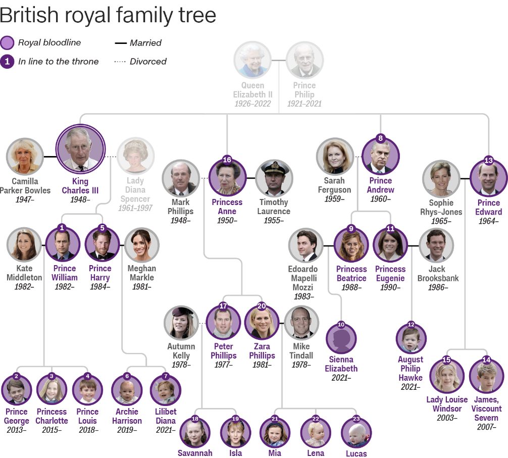 English. Семейное древо Короля Charles-а III - 20 человек в очереди на  престол. Интересные факты о принце Вильяме и принце Джордже | English - The  ELN Zen Channel - Английский | Дзен