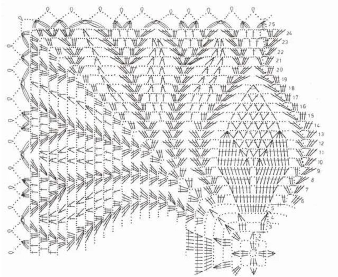 Салфетка крючком схема квадратная большая