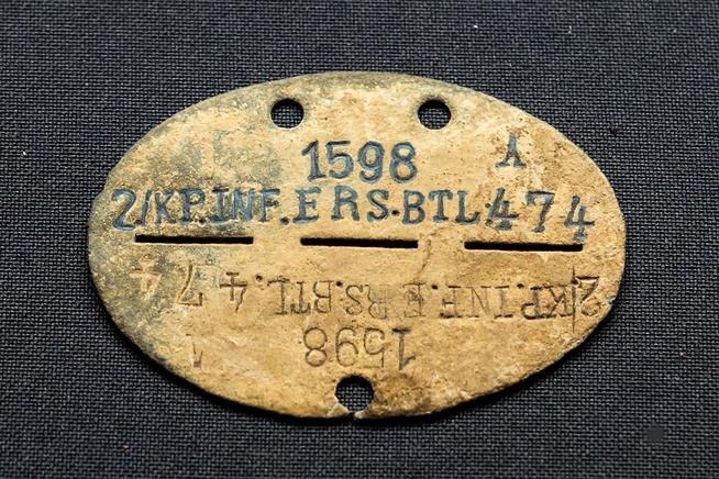 Жетон немецкого солдата, найденный в Новгородской области в 1996 г.