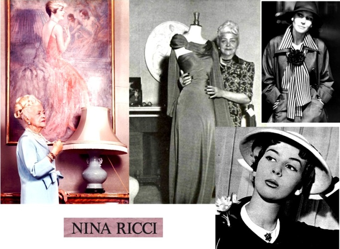 1952 Marie-Thérèse in pale pink pleated shantung which follows the asymmetrical 