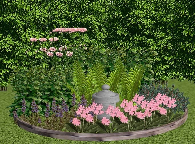 Клумба в мае