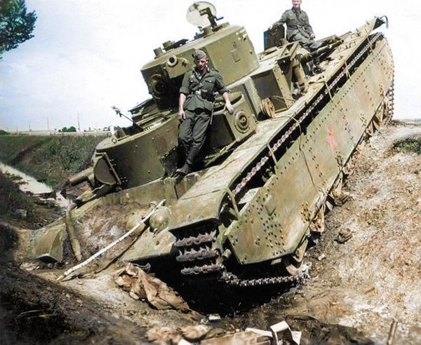 Т-35 которого занесло. 