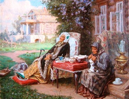 Фрагмент картина художника В.М.Максимова "Все в прошлом"