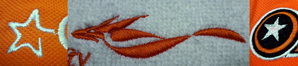 Примеры вышивки на ткани пике и на полотенце.