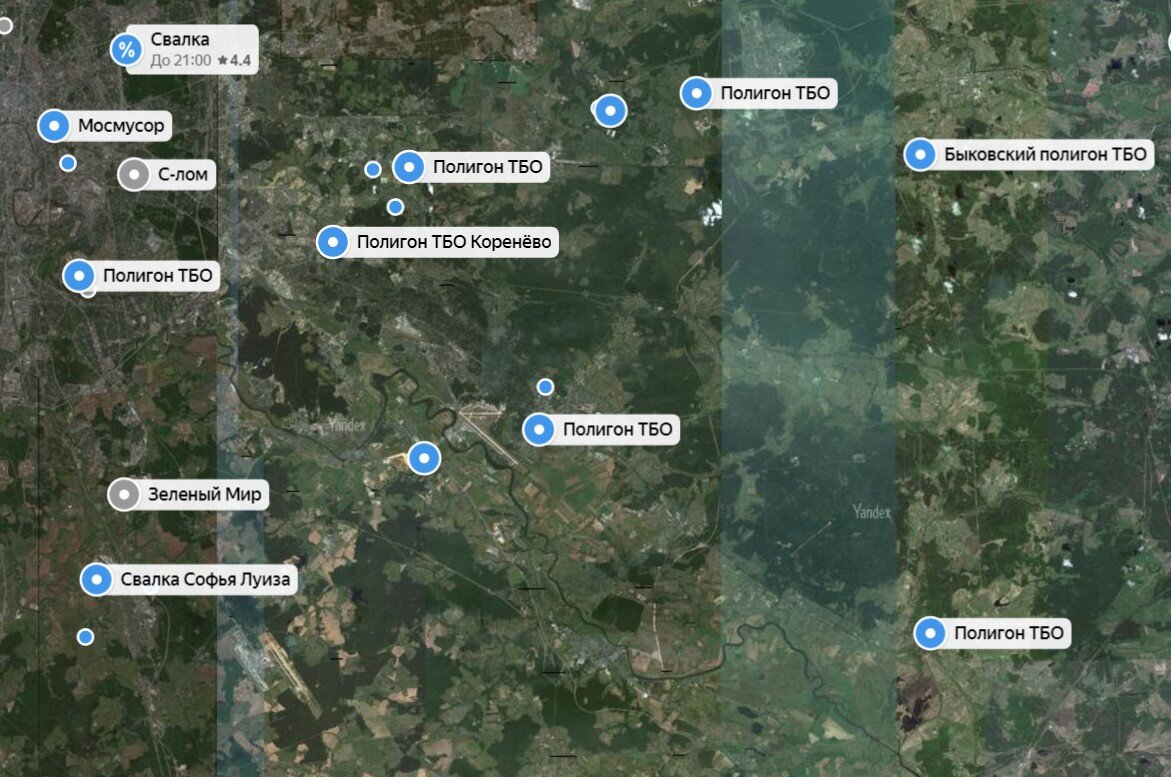 Аэропорт жуковский автобус 441. Свалки Подмосковья на карте. Полигоны ТБО на карте.